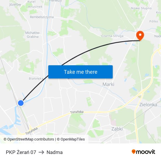 PKP Żerań 07 to Nadma map
