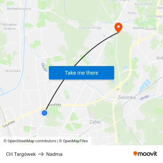 CH Targówek to Nadma map