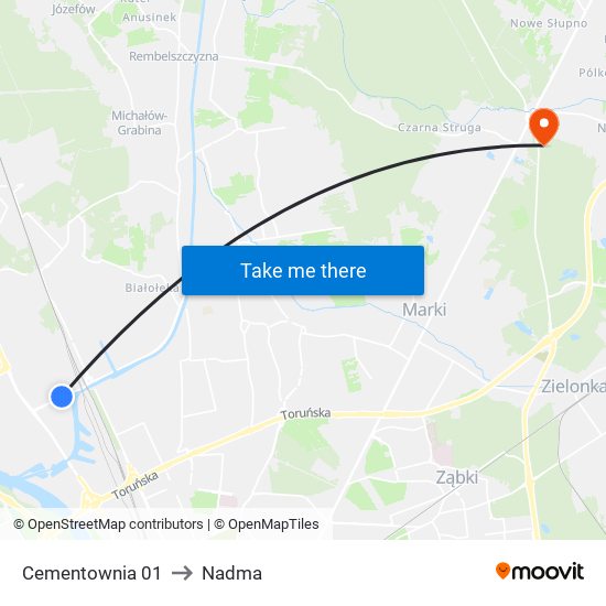 Cementownia 01 to Nadma map
