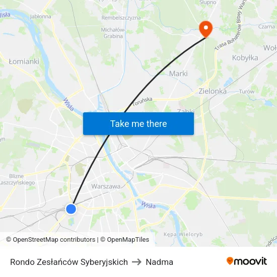 Rondo Zesłańców Syberyjskich to Nadma map