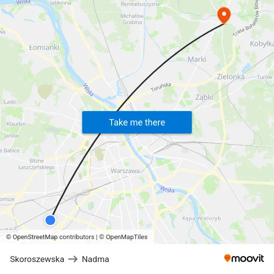 Skoroszewska to Nadma map