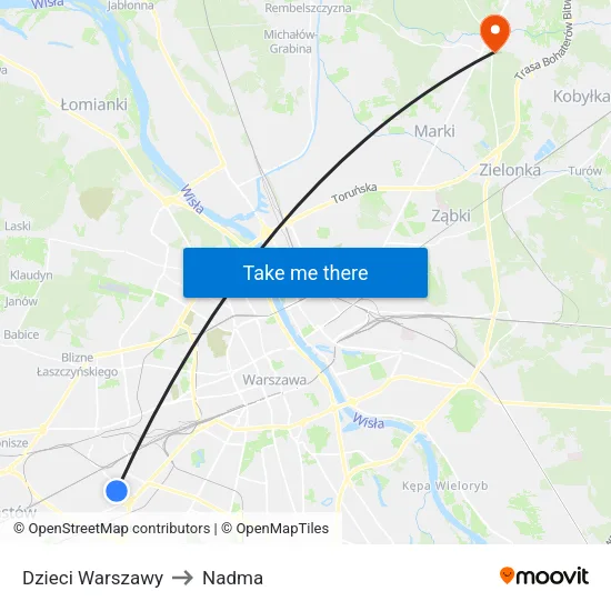 Dzieci Warszawy to Nadma map