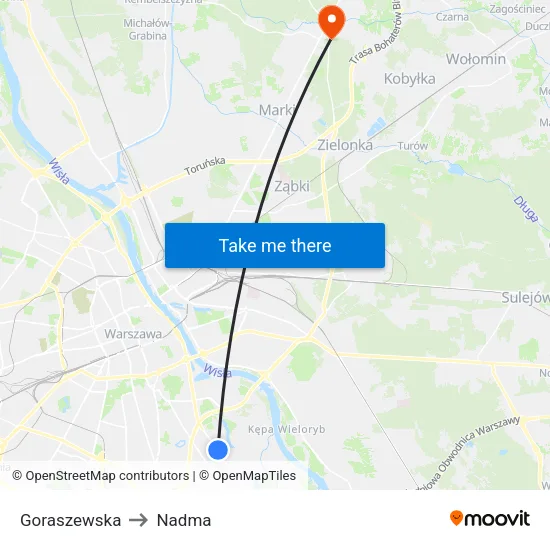 Goraszewska to Nadma map