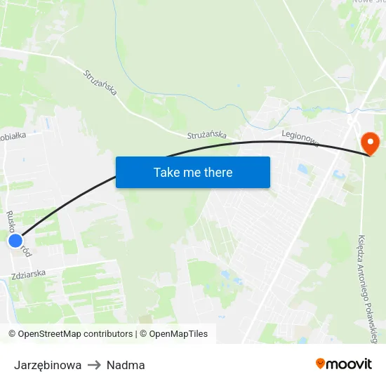 Jarzębinowa to Nadma map