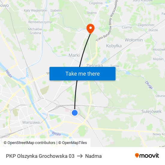 PKP Olszynka Grochowska 03 to Nadma map