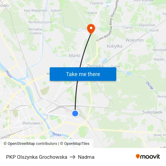 PKP Olszynka Grochowska to Nadma map