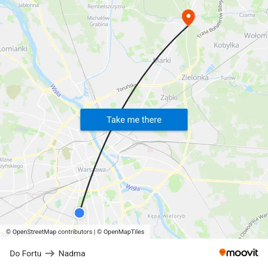 Do Fortu to Nadma map