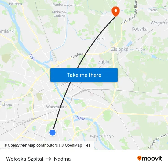 Wołoska - Szpital to Nadma map
