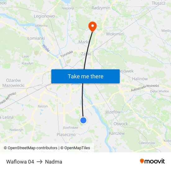 Waflowa 04 to Nadma map