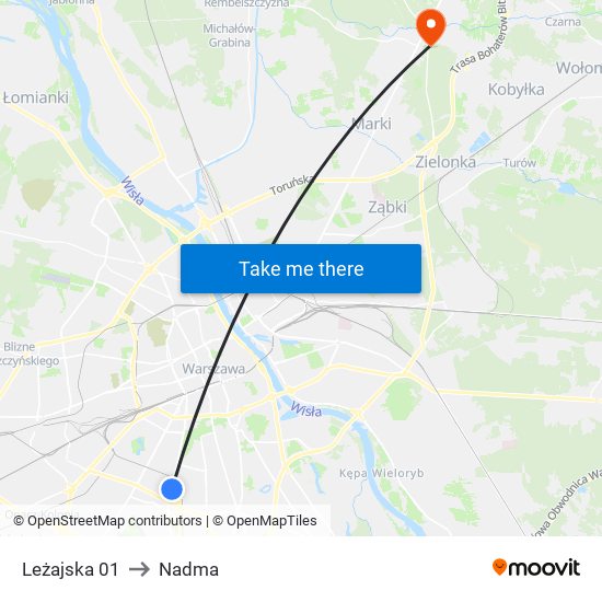 Leżajska 01 to Nadma map