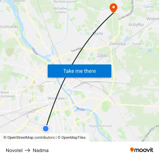 Novotel to Nadma map