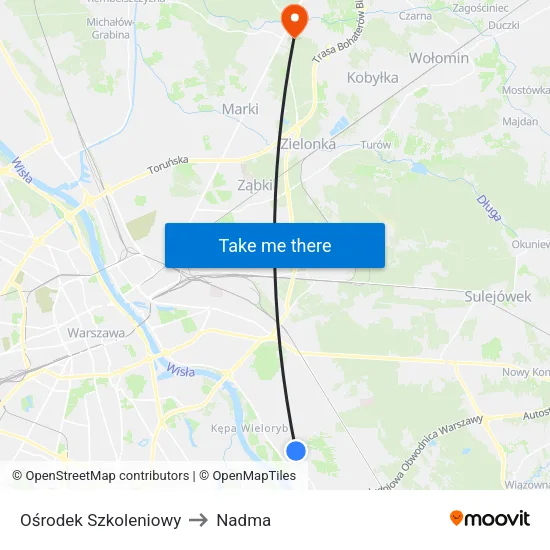 Ośrodek Szkoleniowy to Nadma map