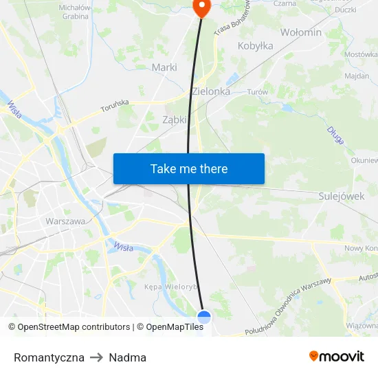 Romantyczna to Nadma map