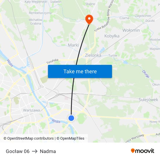 Gocław 06 to Nadma map