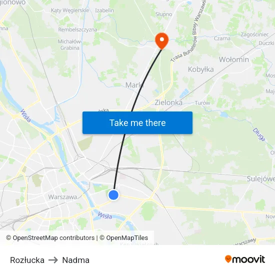 Rozłucka to Nadma map
