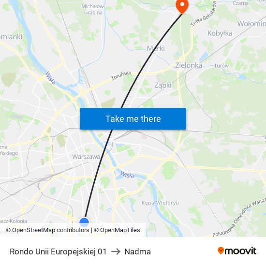 Rondo Unii Europejskiej 01 to Nadma map