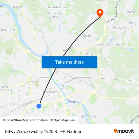 Bitwy Warszawskiej 1920 R. to Nadma map