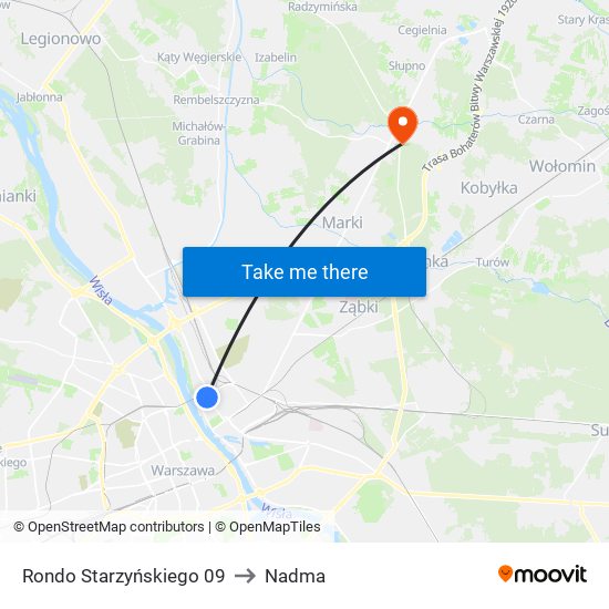 Rondo Starzyńskiego 09 to Nadma map