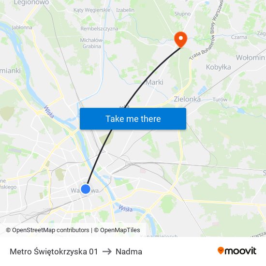 Metro Świętokrzyska 01 to Nadma map