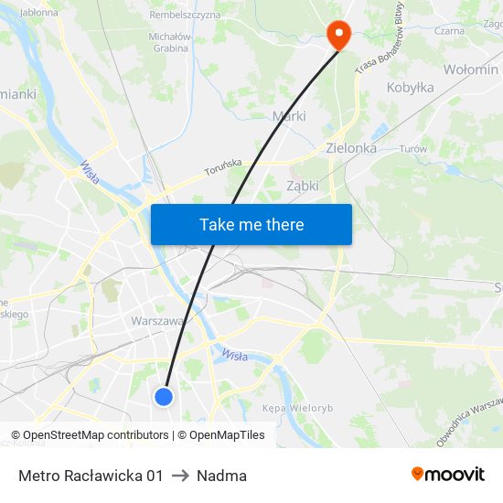 Metro Racławicka 01 to Nadma map