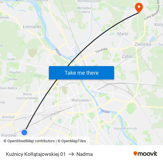 Kuźnicy Kołłątajowskiej 01 to Nadma map