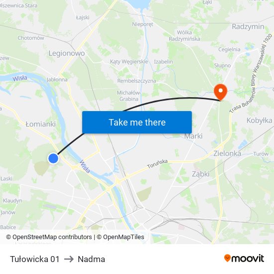 Tułowicka 01 to Nadma map