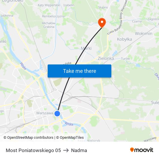 Most Poniatowskiego 05 to Nadma map
