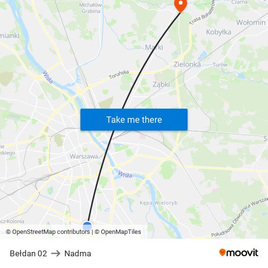 Bełdan 02 to Nadma map