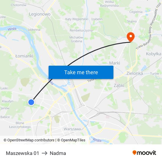 Maszewska 01 to Nadma map