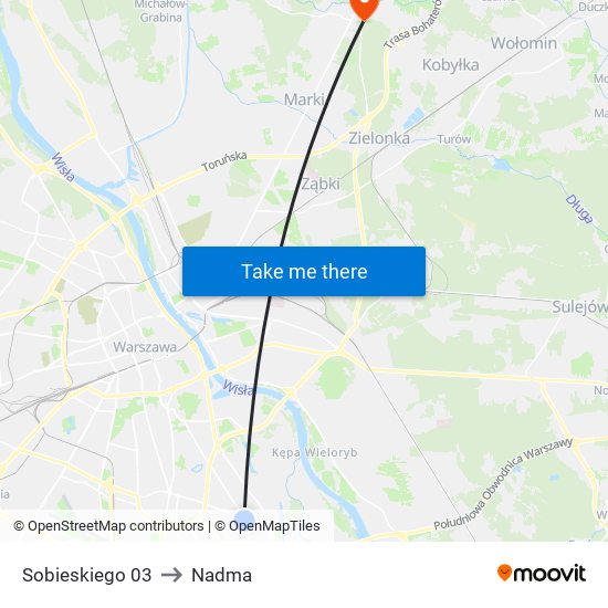Sobieskiego 03 to Nadma map