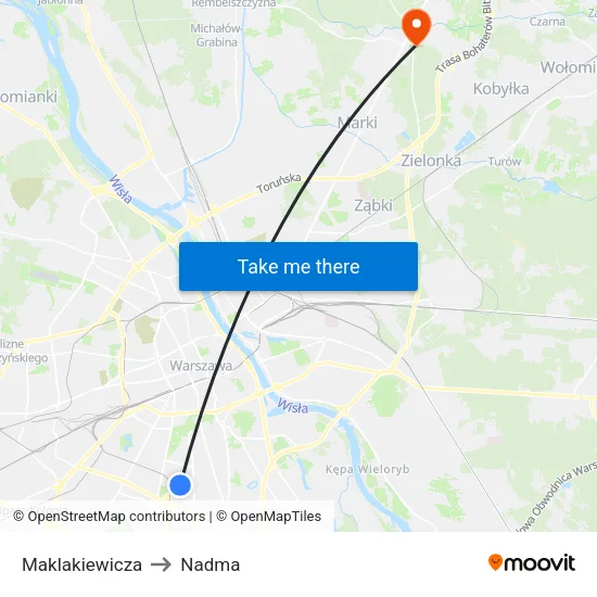 Maklakiewicza to Nadma map