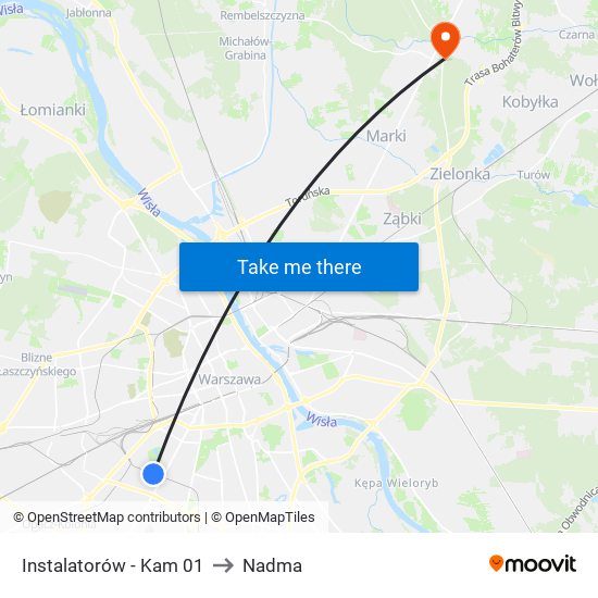 Instalatorów - Kam 01 to Nadma map