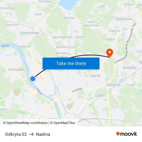 Odkryta to Nadma map