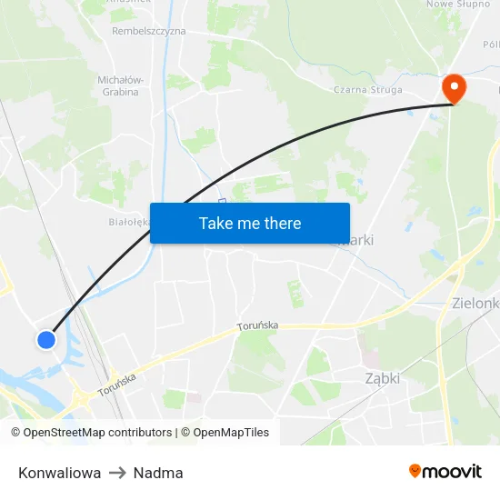 Konwaliowa to Nadma map