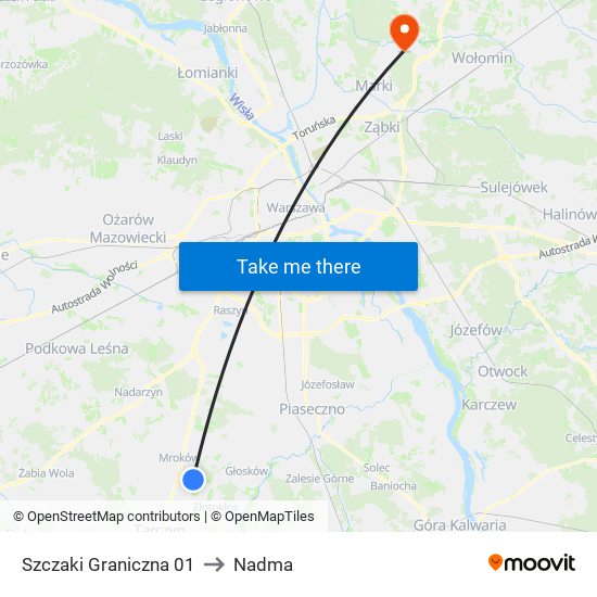 Szczaki Graniczna 01 to Nadma map