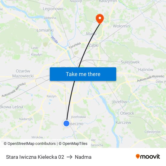 Stara Iwiczna Kielecka 02 to Nadma map