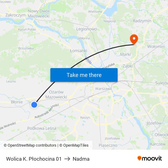 Wolica K. Płochocina 01 to Nadma map