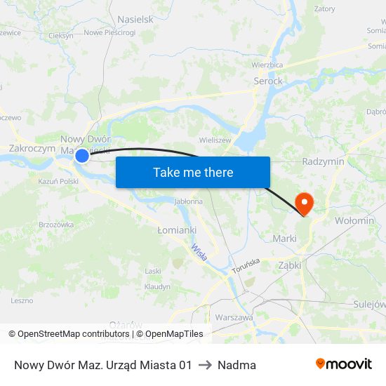 Nowy Dwór Maz. Urząd Miasta 01 to Nadma map