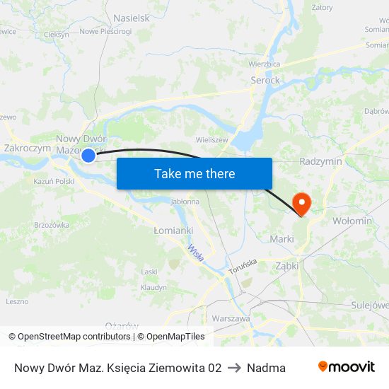 Nowy Dwór Maz. Księcia Ziemowita 02 to Nadma map