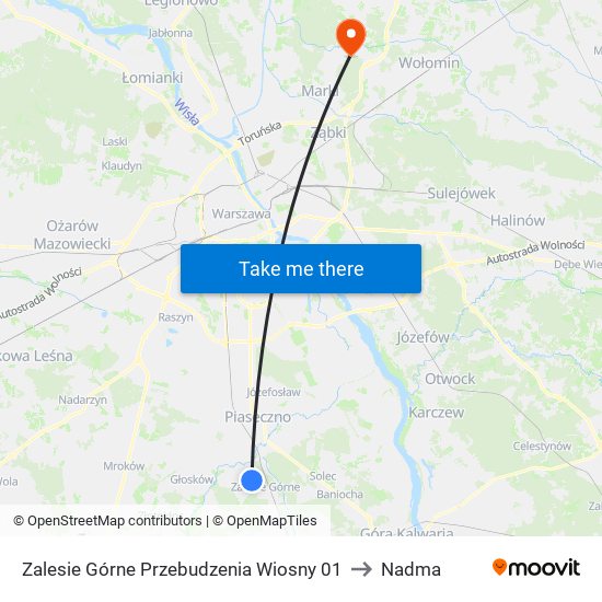 Zalesie Górne Przebudzenia Wiosny 01 to Nadma map