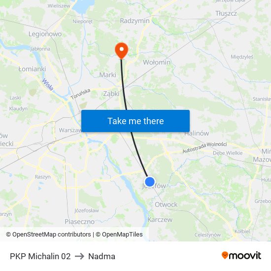 PKP Michalin 02 to Nadma map