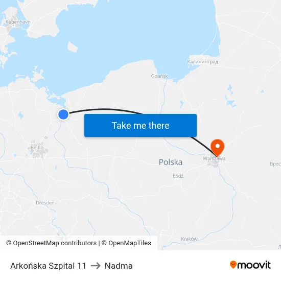 Arkońska Szpital 11 to Nadma map