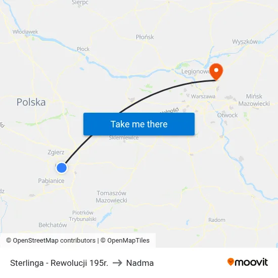 Sterlinga - Rewolucji 195r. to Nadma map