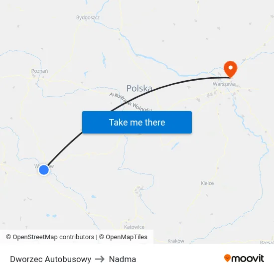 Dworzec Autobusowy to Nadma map