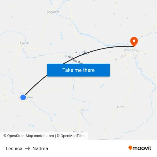 Leśnica to Nadma map