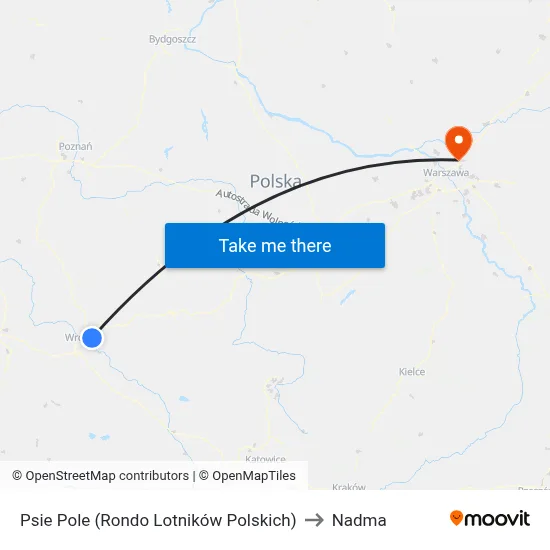 Psie Pole (Rondo Lotników Polskich) to Nadma map