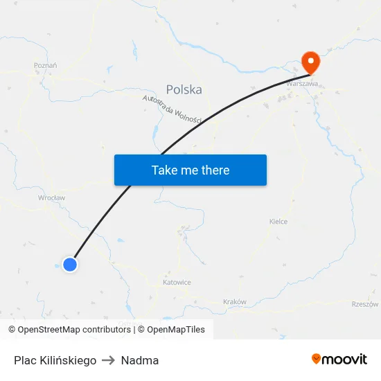 Plac Kilińskiego to Nadma map