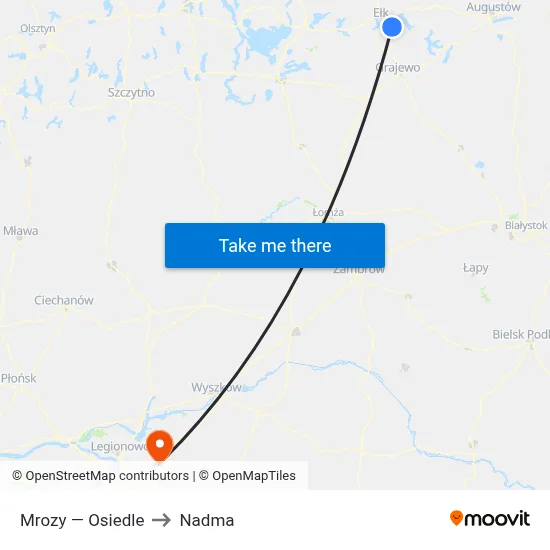 Mrozy — Osiedle to Nadma map