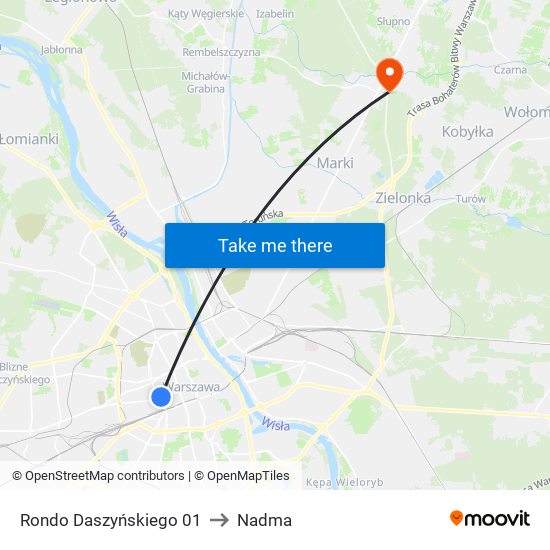 Rondo Daszyńskiego 01 to Nadma map