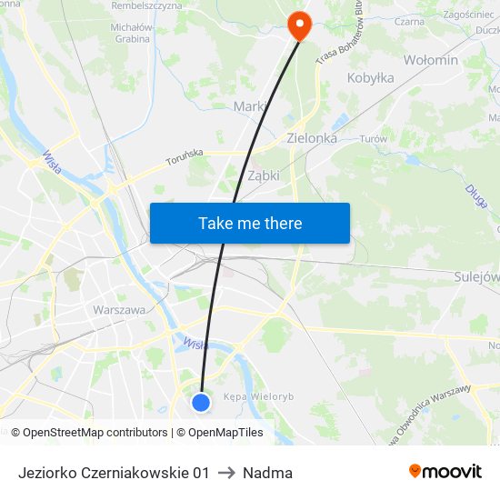 Jeziorko Czerniakowskie 01 to Nadma map